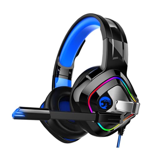 Operitacx Kabelgebundenes Gaming Headset mit Surround Sound RGB Beleuchtung Mikrofon Geräuschunterdrückung Komfortable Kopfhörer für PC Laptop Konsolen Operitacx Kabelgebundenes Gaming Headset mit Surround Sound RGB Beleuchtung Mikrofon Geräuschunterdrückung Komfortable Kopfhörer für PC Laptop Konsolen von Operitacx