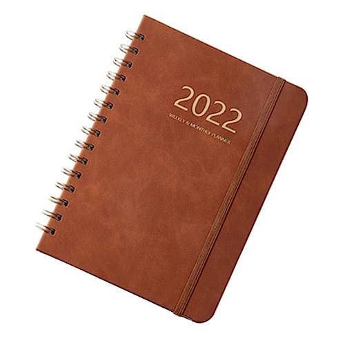 Operitacx Notizbuch 2022 Wochenkalender Monatlich Rechnung Planer Stündlich Täglich Haushaltsbuch Unterrichtsplanbuch Für Budget Zeitschrift Wöchentlich Tag Zeitplan Handbuch Brown Pu von Operitacx