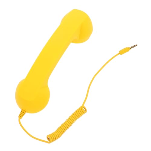 Operitacx Retro -Mikrofon Festnetztelefone für Zuhause Retro Telefonkopfhörer für Bürotelefone Vintage Festnetz -Telefondekoration Telefonhörer Kunststoff-Hörer Telefon Prop Abs Gelb von Operitacx