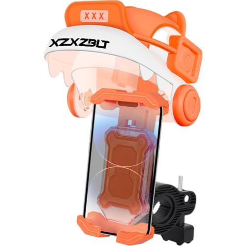 Motorrad-Telefonhalterung, verstellbare Halterung mit Sonnenhut, 360 Grad drehbar, Fahrrad-Telefonhalterung, Motorrad-Roller-Handyhalterung, Scooter-Lenker-Cradle Clip für Elektroroller, Berg Motorrad-Telefonhalterung, verstellbare Halterung mit Sonnenhut, 360 Grad drehbar, Fahrrad-Telefonhalterung, Motorrad-Roller-Handyhalterung, Scooter-Lenker-Cradle Clip für Elektroroller, Berg von Opilroyn