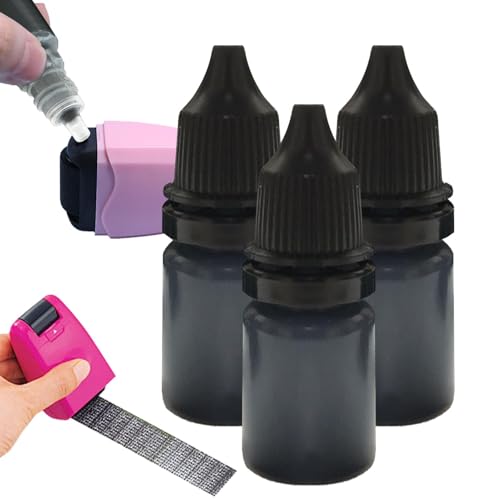 Nachfülltinte für Stempel, schwarze Stempelersatztinte, 10 ml, benutzerfreundliche Stempeltinte, tragbare Nachfülltinte für Briefe, Pakete, Umschläge Nachfülltinte für Stempel, schwarze Stempelersatztinte, 10 ml, benutzerfreundliche Stempeltinte, tragbare Nachfülltinte für Briefe, Pakete, Umschläge von Opilroyn