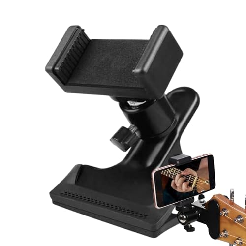 Opilroyn Handy-Klemmhalterung, verstellbarer Gitarrenkopf-Clip – tragbare Handy-Klemmhalterung, stabile Gitarren-Handyhalterung für Männer und Frauen Opilroyn Handy-Klemmhalterung, verstellbarer Gitarrenkopf-Clip – tragbare Handy-Klemmhalterung, stabile Gitarren-Handyhalterung für Männer und Frauen von Opilroyn
