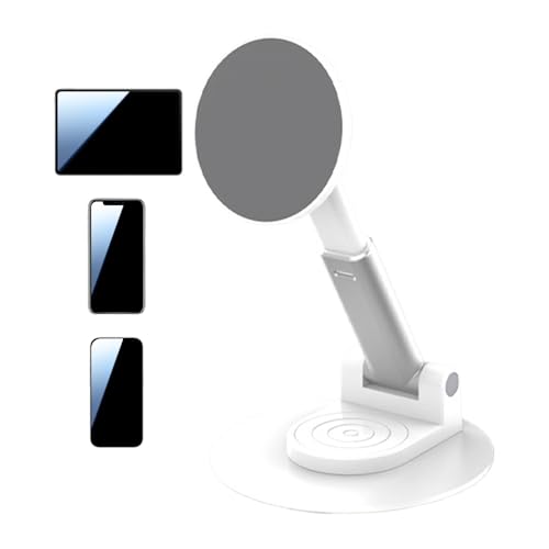 Opilroyn Handy-Ständer für den Schreibtisch, 360° drehbare Handyhalterung mit Metallsockel, magnetischer Schreibtisch-Tablet-Ständer für Handy, Leser, Handy Opilroyn Handy-Ständer für den Schreibtisch, 360° drehbare Handyhalterung mit Metallsockel, magnetischer Schreibtisch-Tablet-Ständer für Handy, Leser, Handy von Opilroyn