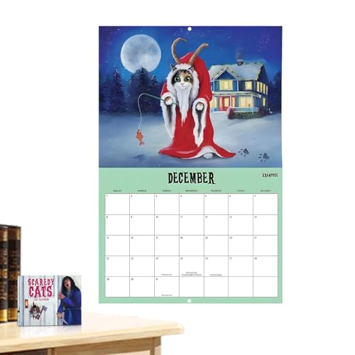 Opilroyn Lustiger Wandkalender 2025 | Gruselige Katzenkalender, 12-Monats-Wand-Monatskalender, monatliches Umblättern, Tagesplaner, Kalender für Büros und Heimdekoration Opilroyn Lustiger Wandkalender 2025 | Gruselige Katzenkalender, 12-Monats-Wand-Monatskalender, monatliches Umblättern, Tagesplaner, Kalender für Büros und Heimdekoration von Opilroyn