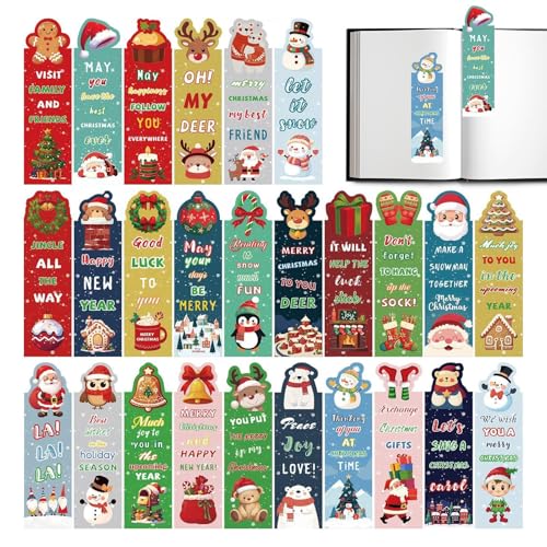 Opilroyn Niedliche Lesezeichen für Kinder, 30 niedliche Weihnachts-Lesezeichen, bunt, duftende Lesezeichen, Seitenclips, Urlaubsgeschenk für Studenten, Kinder, Erwachsene, Buchliebhaber Opilroyn Niedliche Lesezeichen für Kinder, 30 niedliche Weihnachts-Lesezeichen, bunt, duftende Lesezeichen, Seitenclips, Urlaubsgeschenk für Studenten, Kinder, Erwachsene, Buchliebhaber von Opilroyn