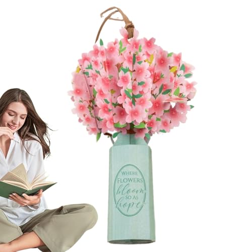 Opilroyn Pop-Up-Karte für Blumenstrauß, Blumenstrauß-Karte mit Gänseblümchen, Wildblumen, Kirschblüten, tragbares Pop-Up-Lesezeichen, kreatives Blumen-Lesezeichen für Valentinstag Opilroyn Pop-Up-Karte für Blumenstrauß, Blumenstrauß-Karte mit Gänseblümchen, Wildblumen, Kirschblüten, tragbares Pop-Up-Lesezeichen, kreatives Blumen-Lesezeichen für Valentinstag von Opilroyn
