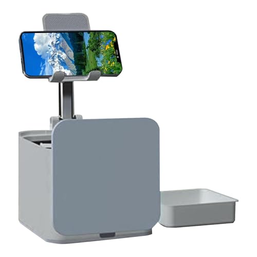 Opilroyn Schreibtisch-Handyhalter, Stiftbecher, Smartphone-Ständer, Schreibtisch-Organizer, Handy-Schreibtischständer, Schreibtisch-Organizer mit Handyhalter, Handyhalterung mit Mülleimer Opilroyn Schreibtisch-Handyhalter, Stiftbecher, Smartphone-Ständer, Schreibtisch-Organizer, Handy-Schreibtischständer, Schreibtisch-Organizer mit Handyhalter, Handyhalterung mit Mülleimer von Opilroyn