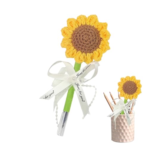 Opilroyn Sonnenblumenstift - Strickblumen-Schreibwerkzeug, handgefertigte Strickblumen-Stifte, Partygeschenke | Süße rutschfeste Schreibwaren für Mädchen, Frauen, Lehrer, Gäste, Büroschreibtisch- Opilroyn Sonnenblumenstift - Strickblumen-Schreibwerkzeug, handgefertigte Strickblumen-Stifte, Partygeschenke | Süße rutschfeste Schreibwaren für Mädchen, Frauen, Lehrer, Gäste, Büroschreibtisch- von Opilroyn