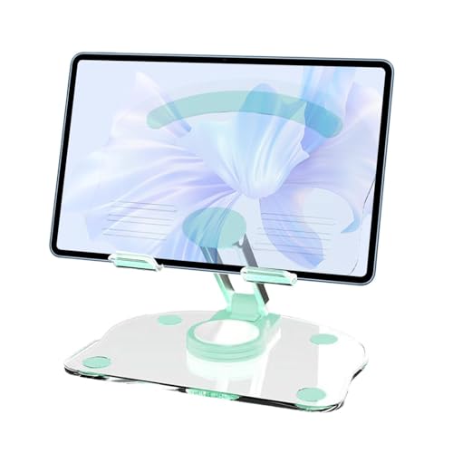 Schreibtisch-Tablet-Ständer – faltbarer, transparenter Tablet-Halter, drehbarer Tablet-Stützständer, stabiler Mehrzweck-Desktop-Tablet-Ständer, Tablet-Computer-Ständer, Kindlle-Tischhalterung für Schreibtisch-Tablet-Ständer – faltbarer, transparenter Tablet-Halter, drehbarer Tablet-Stützständer, stabiler Mehrzweck-Desktop-Tablet-Ständer, Tablet-Computer-Ständer, Kindlle-Tischhalterung für von Opilroyn
