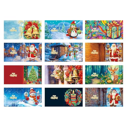 Weihnachtskarten-Set – Handgefertigtes Grußkarten-Set, Geburt von Jesus Christus, Kartenherstellungs-Set, 12 festliche Weihnachtskarten mit 12 Umschlägen Bohrset oder Werkzeugset, Urlaubs-Bastelset Weihnachtskarten-Set – Handgefertigtes Grußkarten-Set, Geburt von Jesus Christus, Kartenherstellungs-Set, 12 festliche Weihnachtskarten mit 12 Umschlägen Bohrset oder Werkzeugset, Urlaubs-Bastelset von Opilroyn