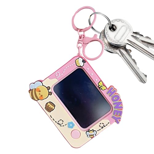 Winziger Skizzenblock – Kleiner Cartoon-Zeichenblock mit Schlüsselanhänger – Kinder-Reisespiel, Rucksack, Schlüsselanhänger-Clip, löschbarer Doodle Skizze und Schreibblock zum Malen und Schreiben von Opilroyn