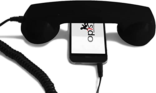OPIS 60s Micro Hear: Retro Telefonhörer für die Benutzung mit Mobiltelefon und Hörgerät (schwarz) von Opis Technology