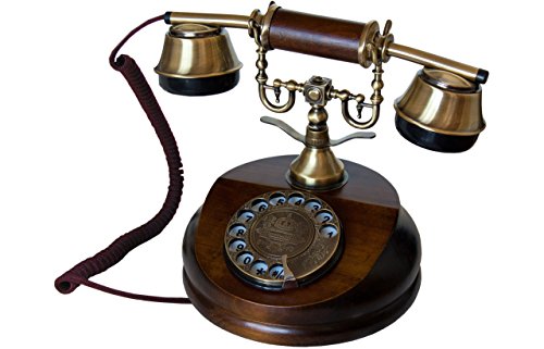 Opis 1921 Cable - Modell A - Retro Telefon/Altes mit Wählscheibe/Festnetztelefon Retro/Antike Deko/Drehscheiben aus Holz mit Metallklingel von Opis Technology