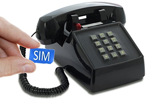 Opis PushMeFon Mobile 4G - Retro Tischhandy für 4G/5G Netze mit Voice Over LTE in Form eines achziger Jahre Tastentelefons mit echter Metallklingel (schwarz) von Opis Technology