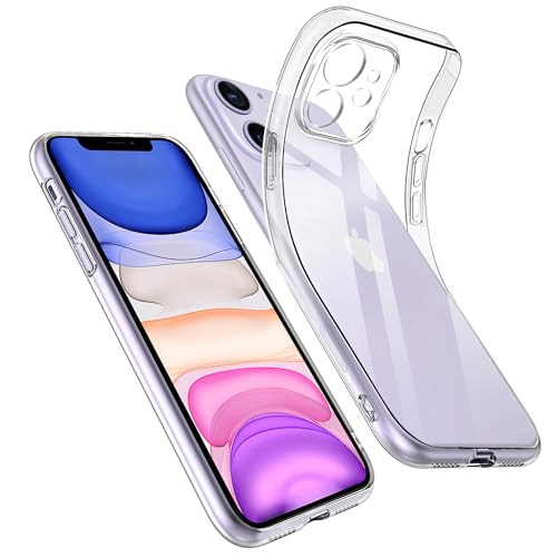 Opkiegrn Handyhülle für iPhone 11 Hülle mit Kameraschutz, [Schutz in Militärqualität] Dünne Weiche TPU Silikon Klare Stoßfest Schutzhülle Case Kompatibel mit iPhone 11 - Transparent von Opkiegrn
