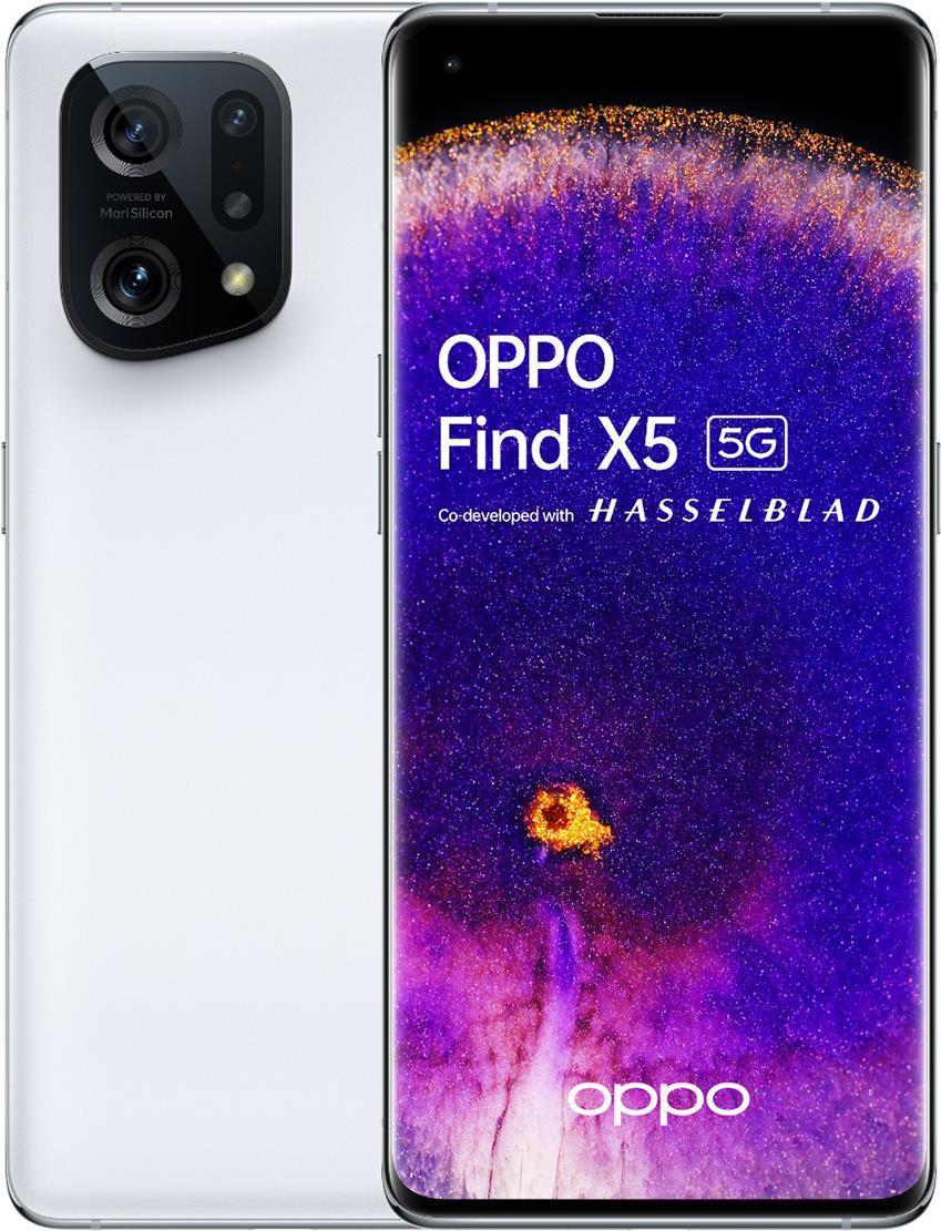 OPPO Find X5 16,6 cm (6.55 Zoll) Dual-SIM Android 12 5G USB Typ-C 8 GB 256 GB 4800 mAh Weiß (6042679) - Sonderposten von Oppo