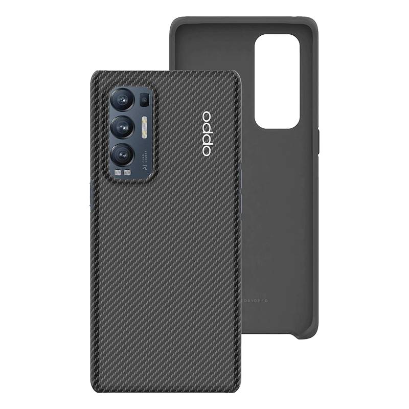 Oppo Aramid Fiber Case f?r Find X3 Neo | Schutzh?lle f?r dein Oppo Find X3 Neo | Aramidfaser | Schwarz | Langlebiges Material | sch?tzt Ihr Telefon vor Kratzern von Oppo