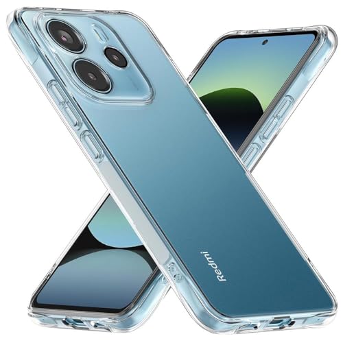Oprimio Kristallklar Hülle für Xiaomi Redmi Note 14 5G [Silikon Hülle] [%100 Durchsichtig] [Deutsche Material] [Ultra Dünn] Klar Handyhülle für Xiaomi Redmi Note 14 5G (Nicht 4G) von Oprimio