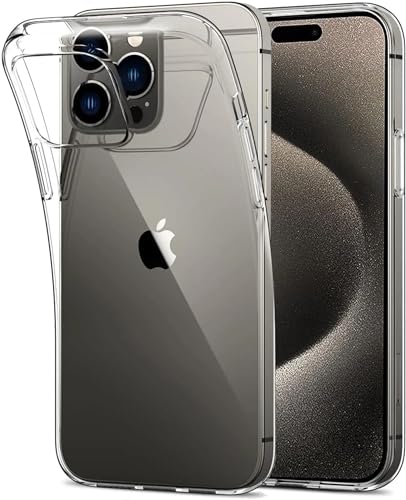 Oprimio Kristallklar Hülle für iPhone 15 Pro Max [Silikon Hülle] [%100 Durchsichtig] [Deutsche Material] [Ultra Dünn] Klar Handyhülle für Apple iPhone 15 Pro Max von Oprimio