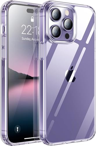 Oprimio Premium-Series für iPhone 13 Pro Max Hülle Transparent [Nie Vergilbung] [Deutsche Material] [Kratzfeste PC-Rückseite] Durchsichtige Handyhülle von Oprimio