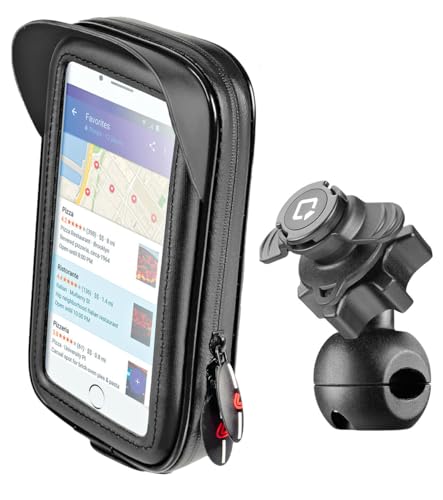 Optiline Lampa Wasserdichtes Motorrad Hülle für Smartphones und Opti-Mirror Spiegelhalterung für Roller & Motorräder. Universal Verstellbare Handy Halterung für Lenker, 360° Drehbar Optiline Lampa Wasserdichtes Motorrad Hülle für Smartphones und Opti-Mirror Spiegelhalterung für Roller & Motorräder. Universal Verstellbare Handy Halterung für Lenker, 360° Drehbar von Optiline