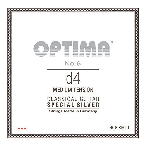 Klassikgitarre-Saiten No. 6 Special Silver Einzelsaite D4w versilbert medium NO6.SMT4 von Optima