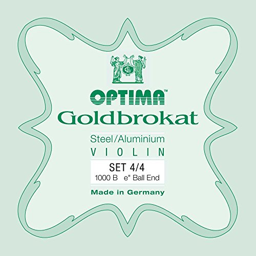 Optima Violin-Saiten Goldbrokat Satz 4/4 mittel (E-Kugel) 1000B von Optima