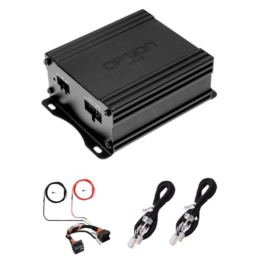 OPTION AIR-2 Verstärker inkl. Power-Quadlock Kit - Mini Verstärker mit Plug & Play-Installation für alle Fahrzeuge mit Power-Quadlock-Anschluss von Option