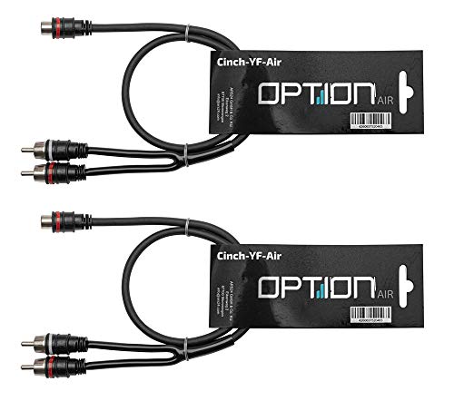 OPTION Air YF-Y Cinchkabel – Premium Y Cinchkabel mit 2X Buchse auf 1x Stecker – Perfekt geeignet für Verstärker, Stereo Anlagen, HiFi Anlagen, TV und weitere Geräte von Option