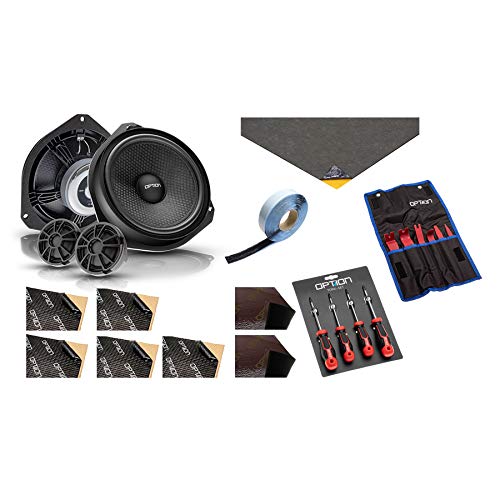 Option Front Lautsprecher-System kompatibel mit Opel Corsa E - 100% Plug & Play System - 2-Wege Komponenten-System - perfekt passend für Opel Corsa E - inkl. Werkzeug und Dämmung von Option