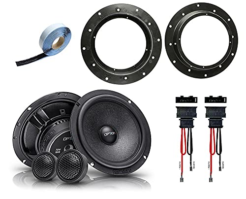 OPTION Lautsprecher System Frontsystem kompatibel mit VW Passat B8-16,5cm 2-Wege Komponenten-Lautsprecher-System - 70 Watt RMS - 3 Ohm - 94dB von Option