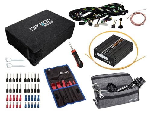 Option DSP-Soundsystem V2 kompatibel mit VW Passat B8-5-Kanal DSP-Verstärker + Bassreflex-Subwoofer Plug & Play für VW Passat B8 von Option
