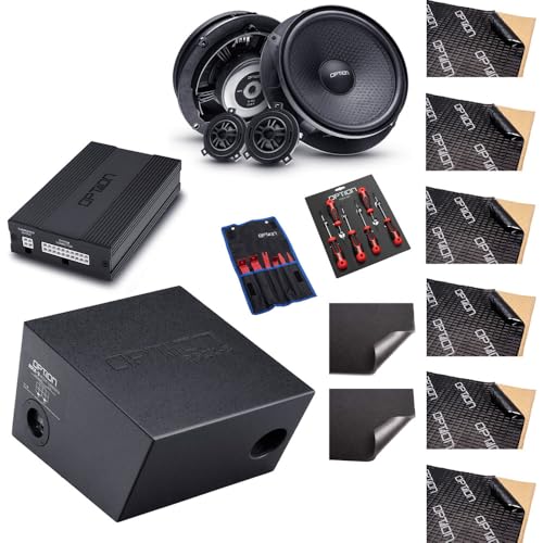 Option DSP-Soundupgrade V2 kompatibel mit VW T6.1 (ohne Soundsystem ab Werk) - 100% Plug & Play Soundupgrade mit DSP-Verstärker, Subwoofer und Front-Lautsprecher von Option