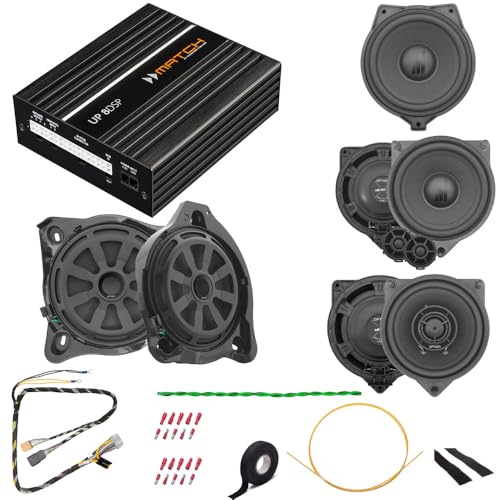 Option DSP-Soundupgrade kompatibel mit Mercedes C-Klasse W205 (mit Standard-Soundsystem, ohne ASD) - 100% Plug & Play mit DSP-Verstärker, Front-Lautsprecher, Heck-Lautsprecher, Center und Subwoofer von Option