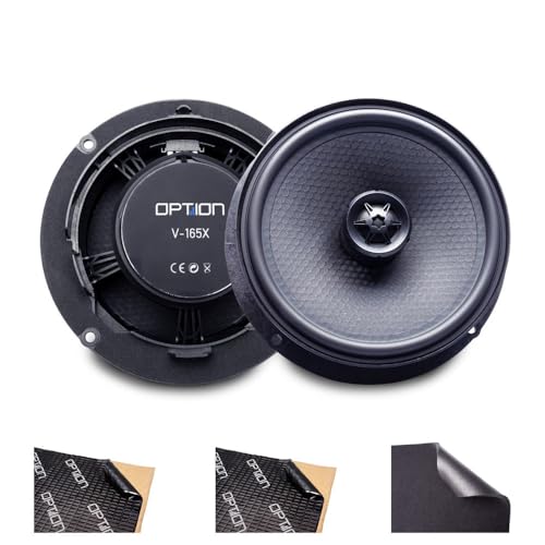 Option Heck Lautsprecher kompatibel mit VW Polo (Typ AW, 6. Generation) - 100% Plug & Play Heck-Lautsprecher System 165mm 2-Wege Koaxial von Option