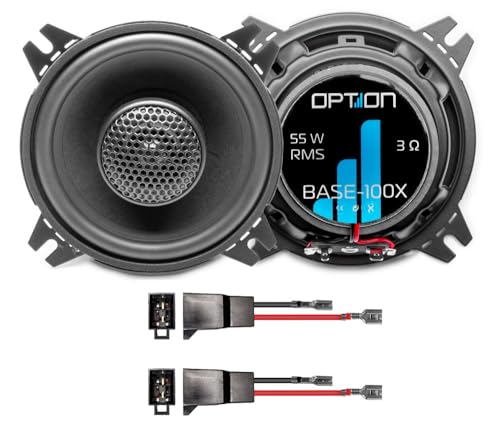 Option Lautsprecher 10cm kompatibel mit VW T4 Transporter/Multivan - Plug & Play Lautsprecher 2-Wege Koaxial von Option