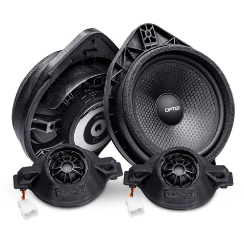 Option Lautsprecher kompatibel mit Opel Astra K (Facelift, Baujahr 2019-2022) - Front Lautsprecher Plug & Play, 165mm 2-Wege Kompo-System mit 25mm Gewebe-Hochtöner von Option