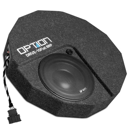 Option Subwoofer Upgrade kompatibel mit VW Golf 8 (Typ CD, Baujahr ab 2019, nur mit H/K Soundsystem ab Werk) - Plug & Play Nachrüstung Drive10-Flat Reserverad-Subwoofer von Option