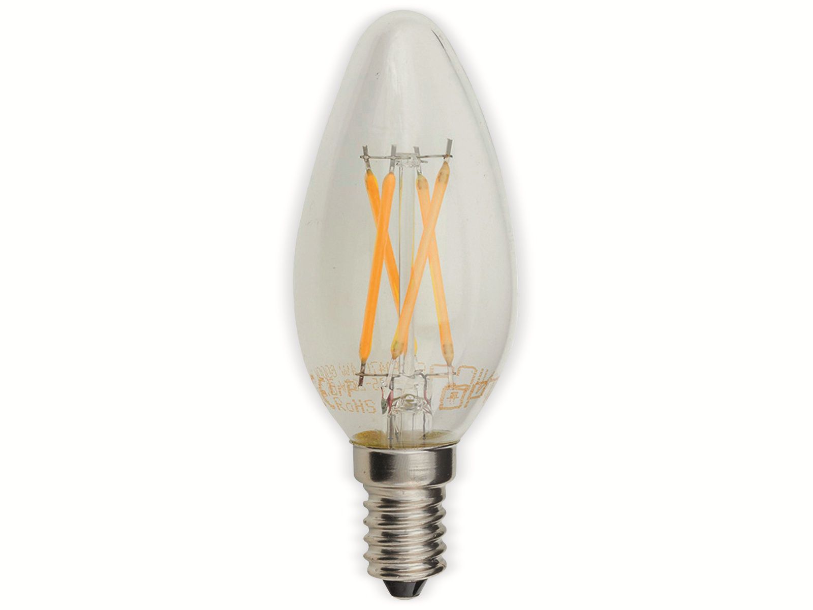 OPTONICA LED-Lampe 1472, E14 EEK F, C35, 4 W, 400 lm, 2700 K von Optonica