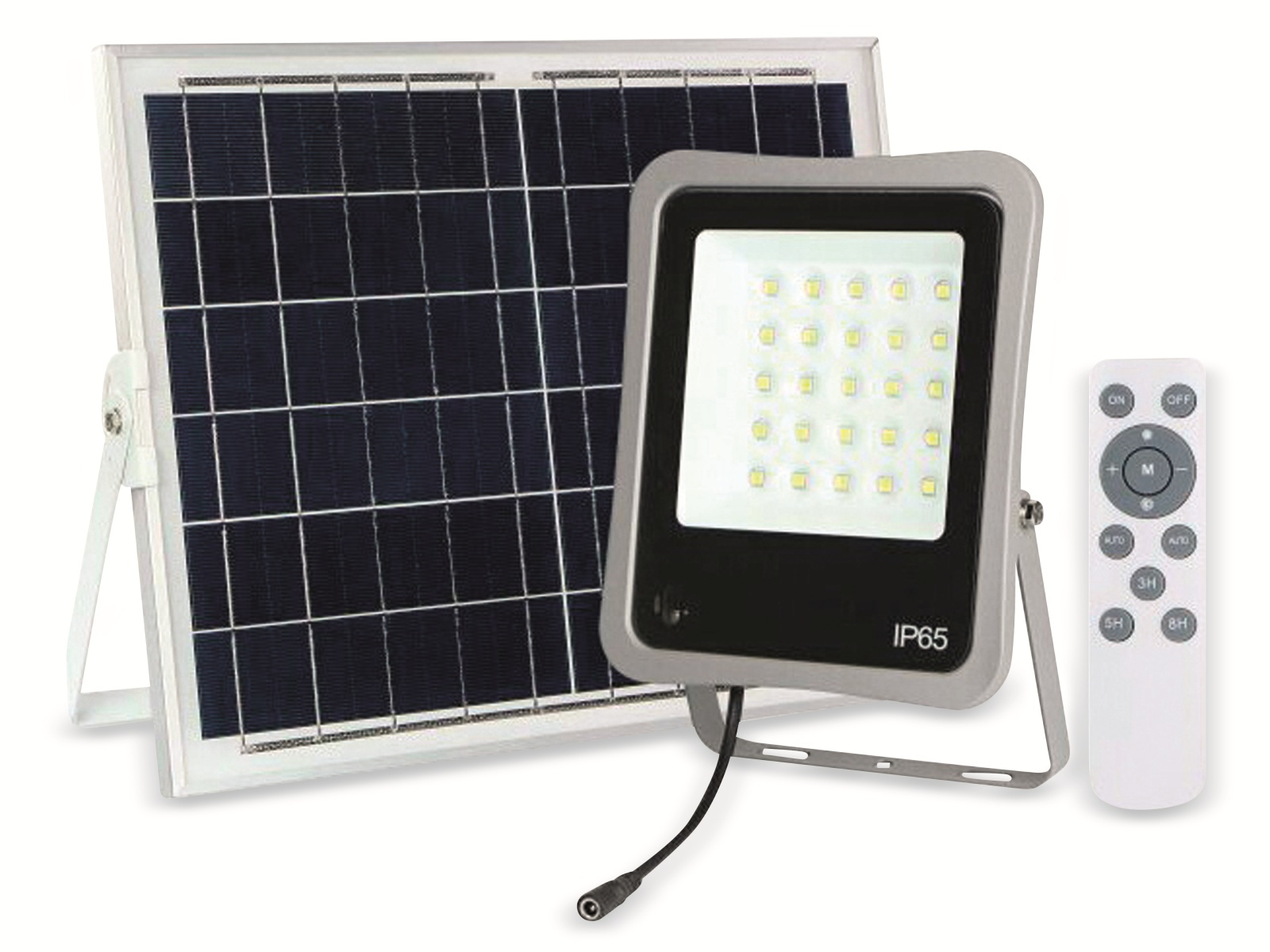 OPTONICA Solar LED-Fluter mit Fernbedienung, 30 W, 2400 lm, IP65, 6000 K von Optonica