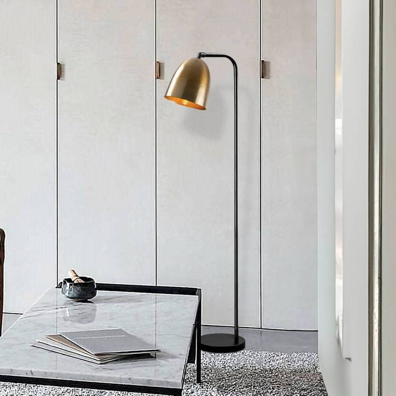 Stehlampe Tattoo 4091 gold antik/schwarz, Metall Höhe 120 cm von Opviq