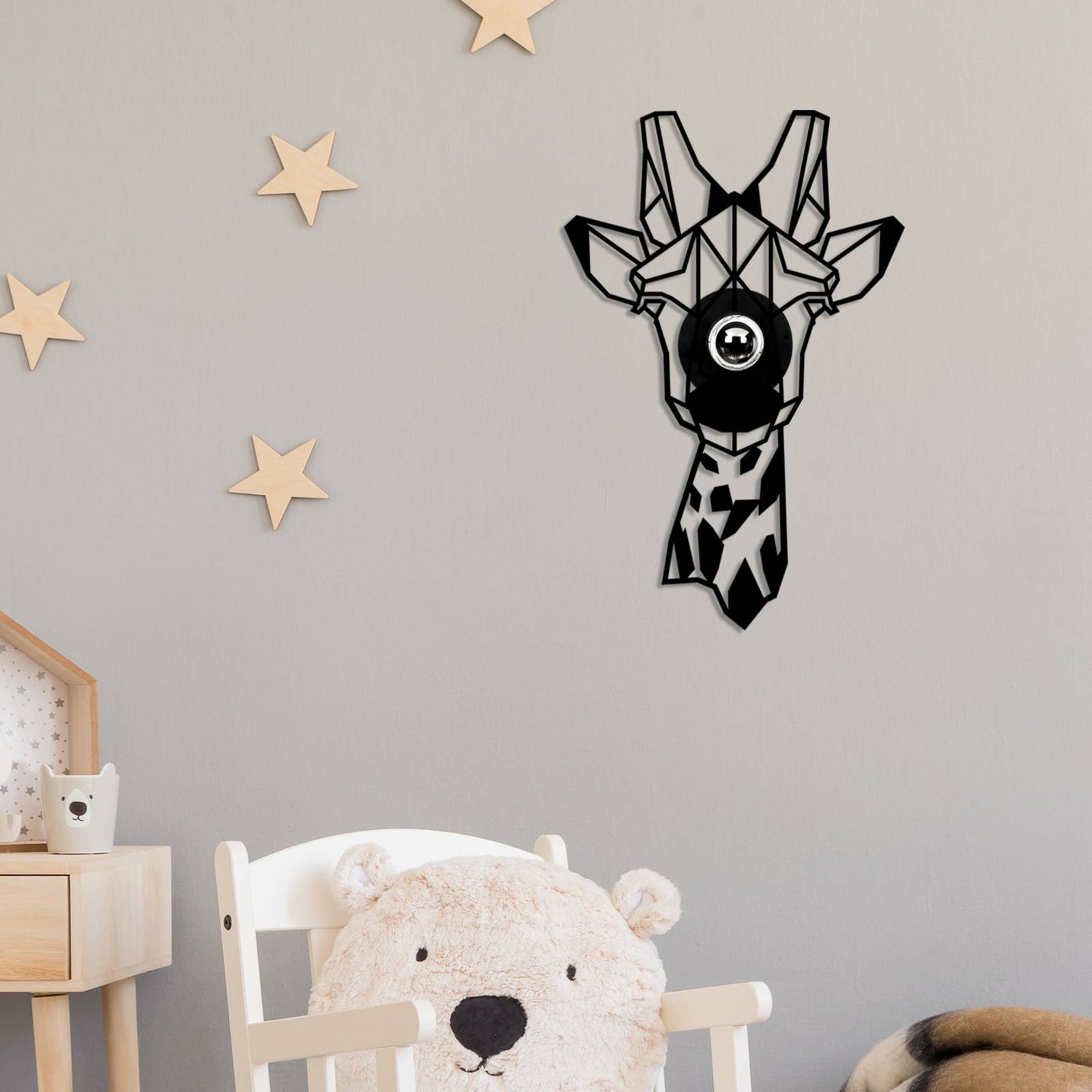Wandlampe W-029, Lasercut, Giraffendesign, schwarz Wandlampe W-029, Lasercut, Giraffendesign, schwarz von Opviq