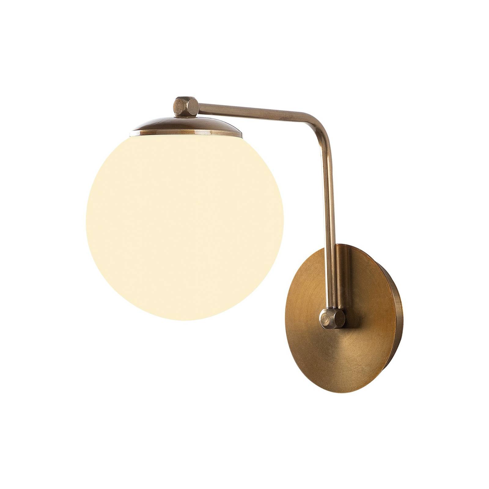 Wandleuchte Daisy 146-A, gold, Schirm Opalglas Wandleuchte Daisy 146-A, gold, Schirm Opalglas von Opviq