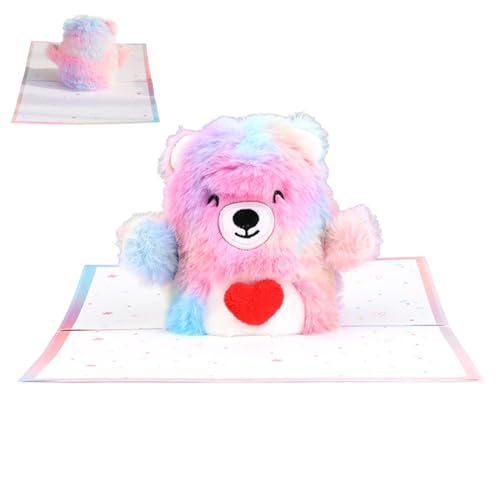 Plush Pop-Up Karte, bunte Bärenform, Plüsch, Thank You Card, Stuffed Animal Card, Cartoon Holiday Birthday Card, Creative Birthday Card Boyfriend, Pop-Up Thank You Card, Stuffed Animal Greeting Card Plush Pop-Up Karte, bunte Bärenform, Plüsch, Thank You Card, Stuffed Animal Card, Cartoon Holiday Birthday Card, Creative Birthday Card Boyfriend, Pop-Up Thank You Card, Stuffed Animal Greeting Card von Opvonxeh