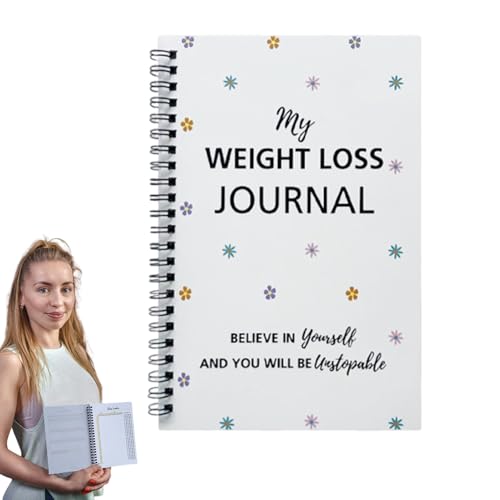 Weight Loss Journal, Food Fitness Notebook, Tracker Fitness Log Book, Wellness Planner for Better Health, Heaviness Management, Women, and Men, 8.27x5.51x0.16 Inches von Opvonxeh