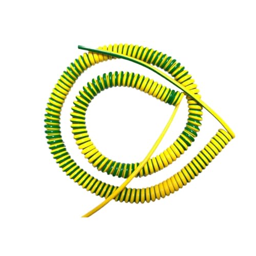 Feder Spiraldraht Kabel,Kern Feder Draht, 0,5 mm quadratische Steuerung, einadrig, 0,75 mm, 1 mm, 1,5 mm, 2,5 mm, verlängertes Netzkabel (Größe: 4 Meter dehnbar, Farbe: 9 AWG, 6 mm) ( Color : 11AWG 4m von OqcEha