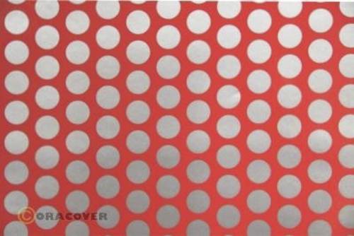 Oracover 41-021-091-010 Bügelfolie Fun 1 (L x B) 10m x 60cm Rot, Silber von Oracover