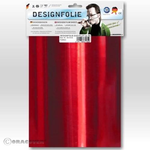 Oracover 50-093-B Designfolie Easyplot (L x B) 300mm x 208mm Chrom-Rot von Oracover