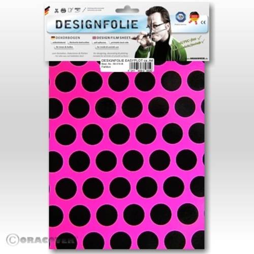 Oracover 90-014-071-B Designfolie Easyplot Fun 1 (L x B) 300mm x 208mm Neon-Pink-Schwarz (fluoreszie von Oracover