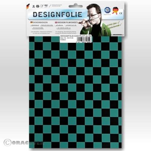 Oracover 95-017-071-B Designfolie Easyplot Fun 4 (L x B) 300mm x 208mm Türkis-Schwarz von Oracover